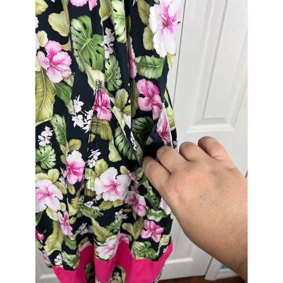 Vintage Hawaiian Tropical Muumuu House Dress Cotton Floral Medium - Picture 3 of 6